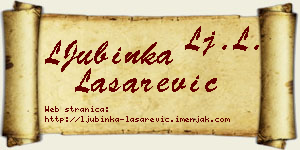 LJubinka Lašarević vizit kartica